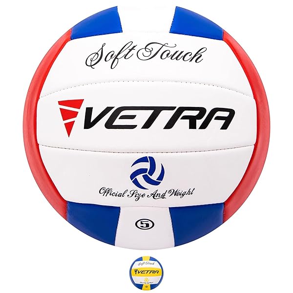 VETRA VETRA Premium Soft Touch Volleyball - Official Size 5 for Indoor/Outdoor Play | Durable, Soft Grip for Adults & Beginners