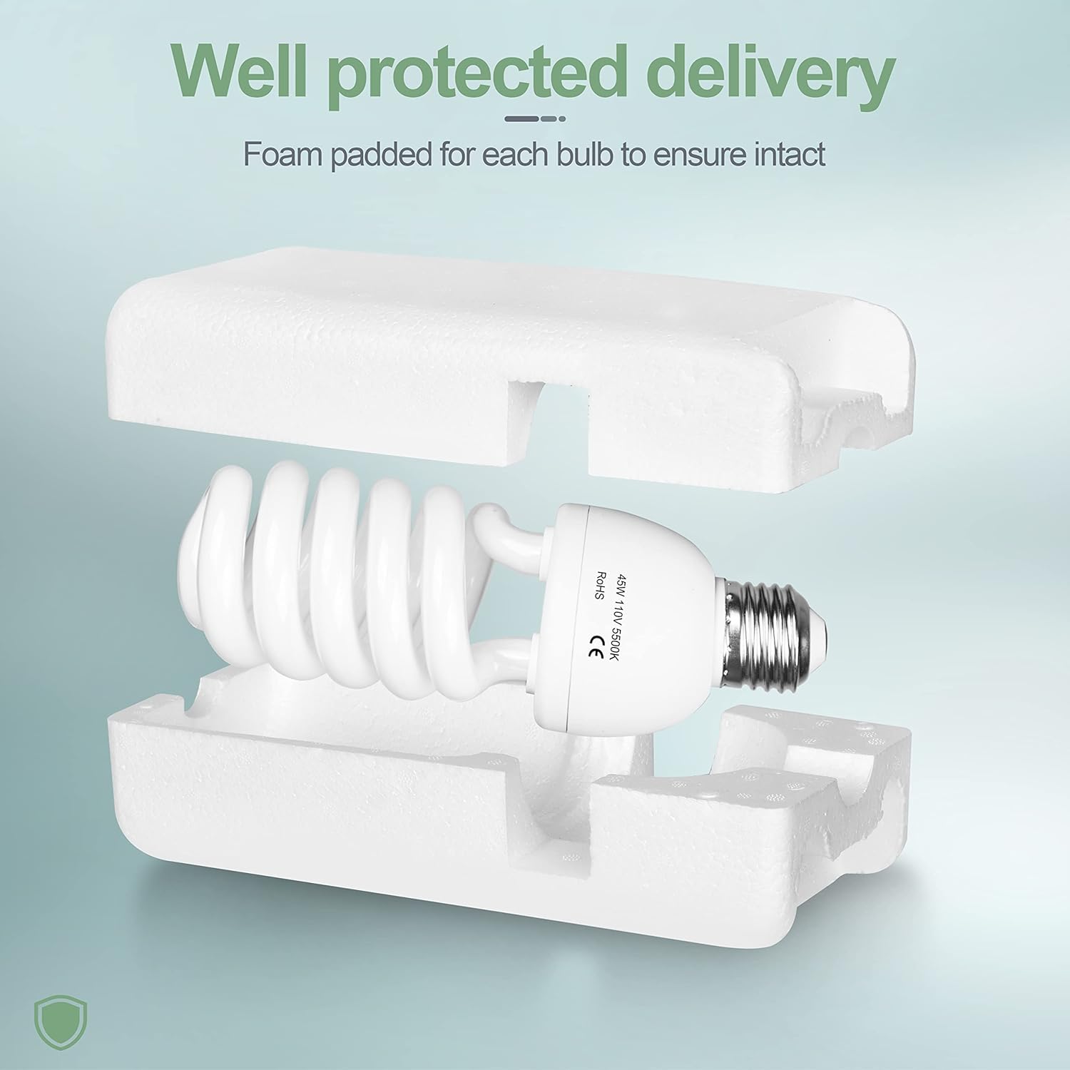 EMART EMART Full Spectrum Light Bulb 2 x 45W 5500K Spiral CFL Daylight for Photography Video Studio Softbox Lighting Kit Household Use Portrait Shooting - View 2 of 8