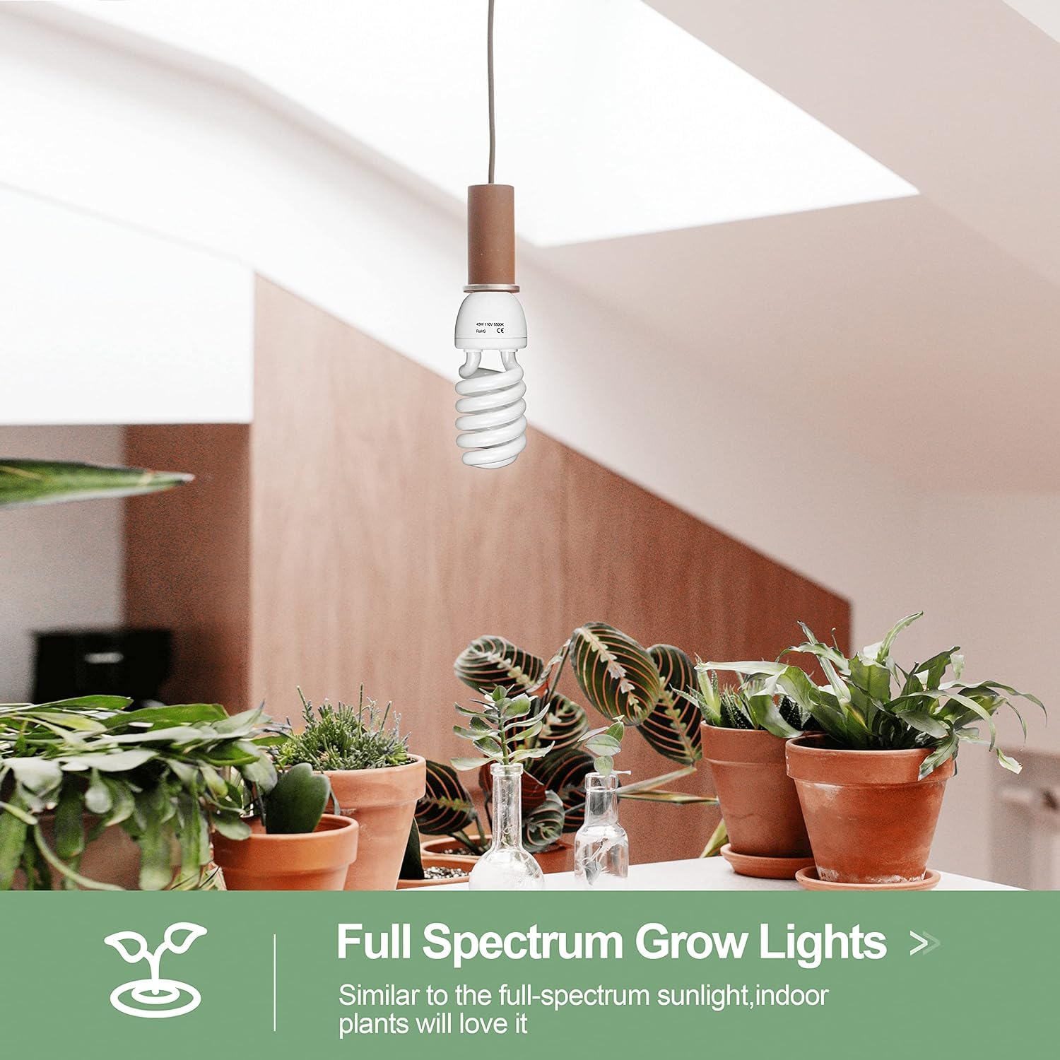 EMART EMART Full Spectrum Light Bulb 2 x 45W 5500K Spiral CFL Daylight for Photography Video Studio Softbox Lighting Kit Household Use Portrait Shooting - View 7 of 8