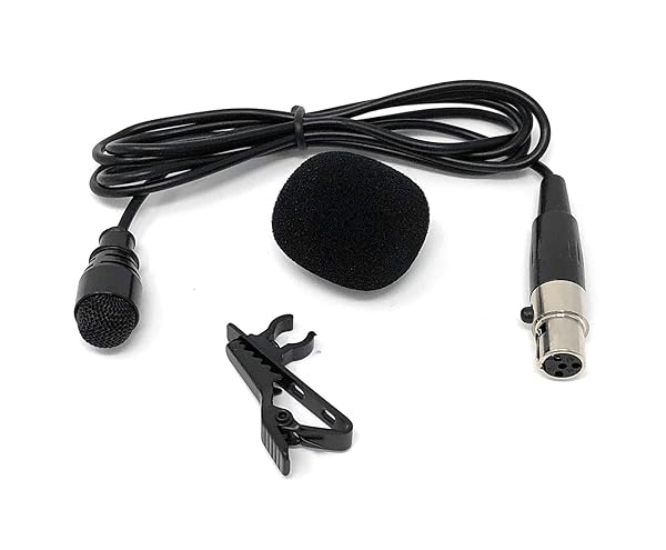MS Telecom Lavalier Lapel Microphone with 4 Pin Mini XLR TA4F Connector for Shure Wireless Systems - View 4 of 5