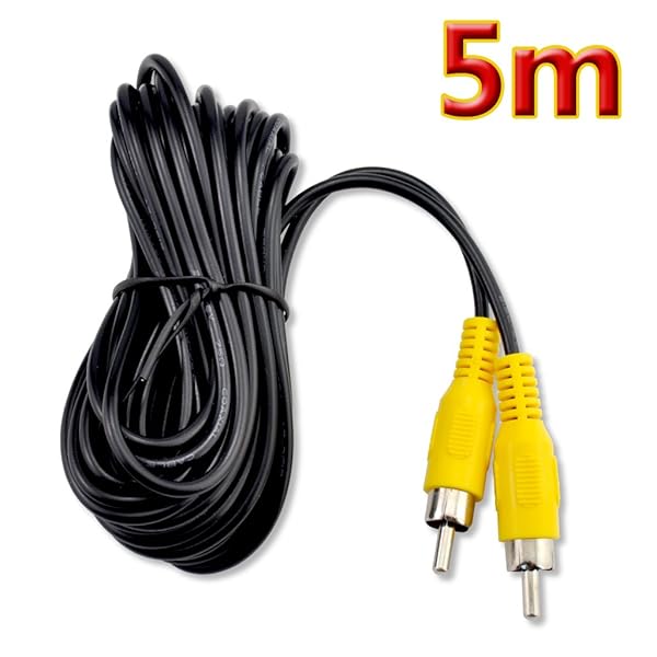 OLLGEN OLLGEN RCA Video Cable and Digital Audio Coaxial Cable Male to Male A/V Extension Cord for Subwoofer and Car Rear View Camera 5M 16Feet - View 3 of 5