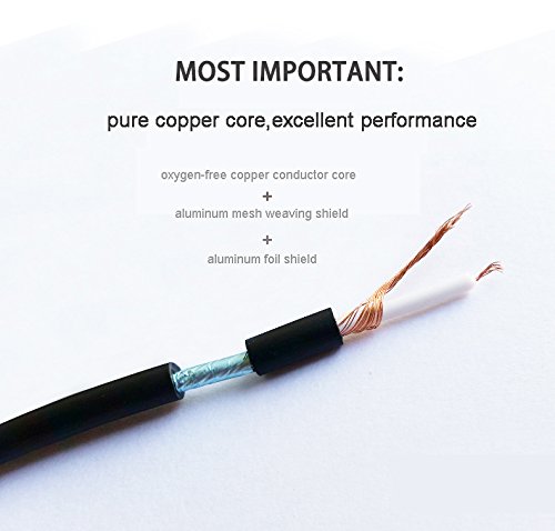 OLLGEN OLLGEN RCA Video Cable and Digital Audio Coaxial Cable Male to Male A/V Extension Cord for Subwoofer and Car Rear View Camera 5M 16Feet - View 4 of 5