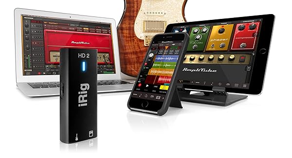 IK Multimedia IK Multimedia iRig HD 2: High-Quality Guitar Audio Interface for iPhone, iPad, Mac & PC - 24-Bit, 96 kHz Recording - View 6 of 10