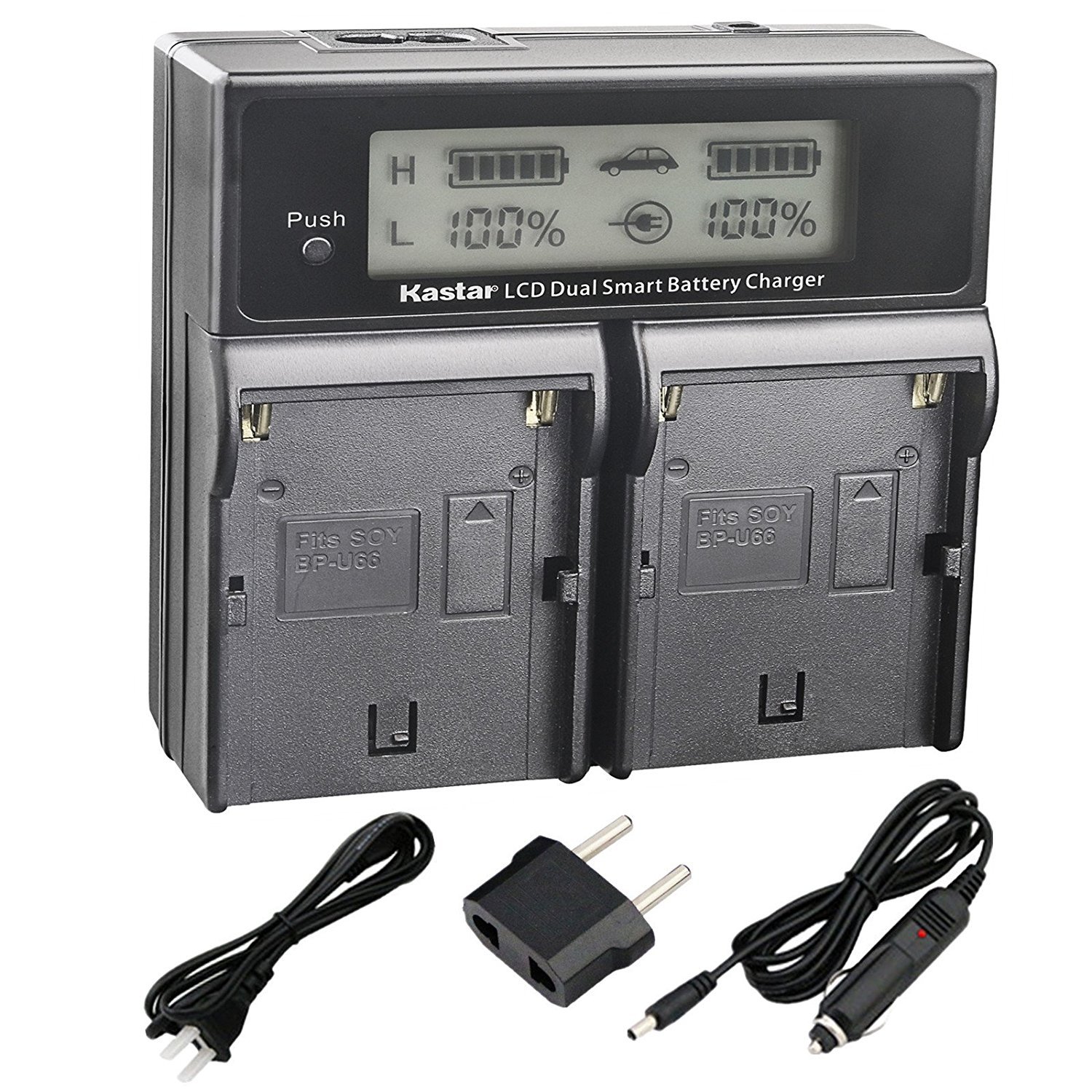 Kastar BPU60 Smart LCD Dual Fast Charger for Sony BP-U60 and PMW Series Cameras