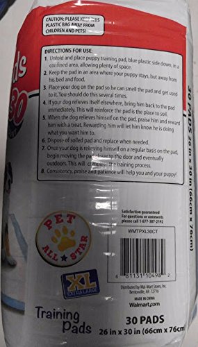 Pet All Star Extra Large Puppy Training Pads 26x30 Inches 30 Count for Effective Housebreaking and Clean Floors - View 3 of 3