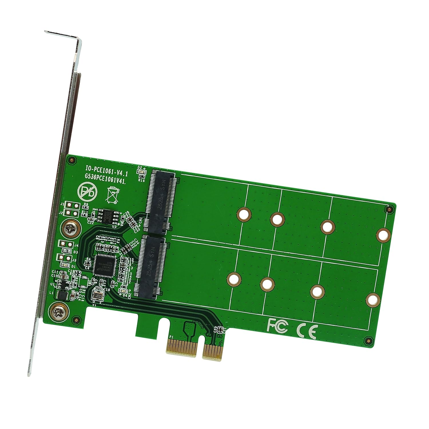 IO CREST 2 Port M2 SSD to PCIe x1 Adapter B or B M Key SIPEX40115 for Fast Data Transfer and Storage Expansion