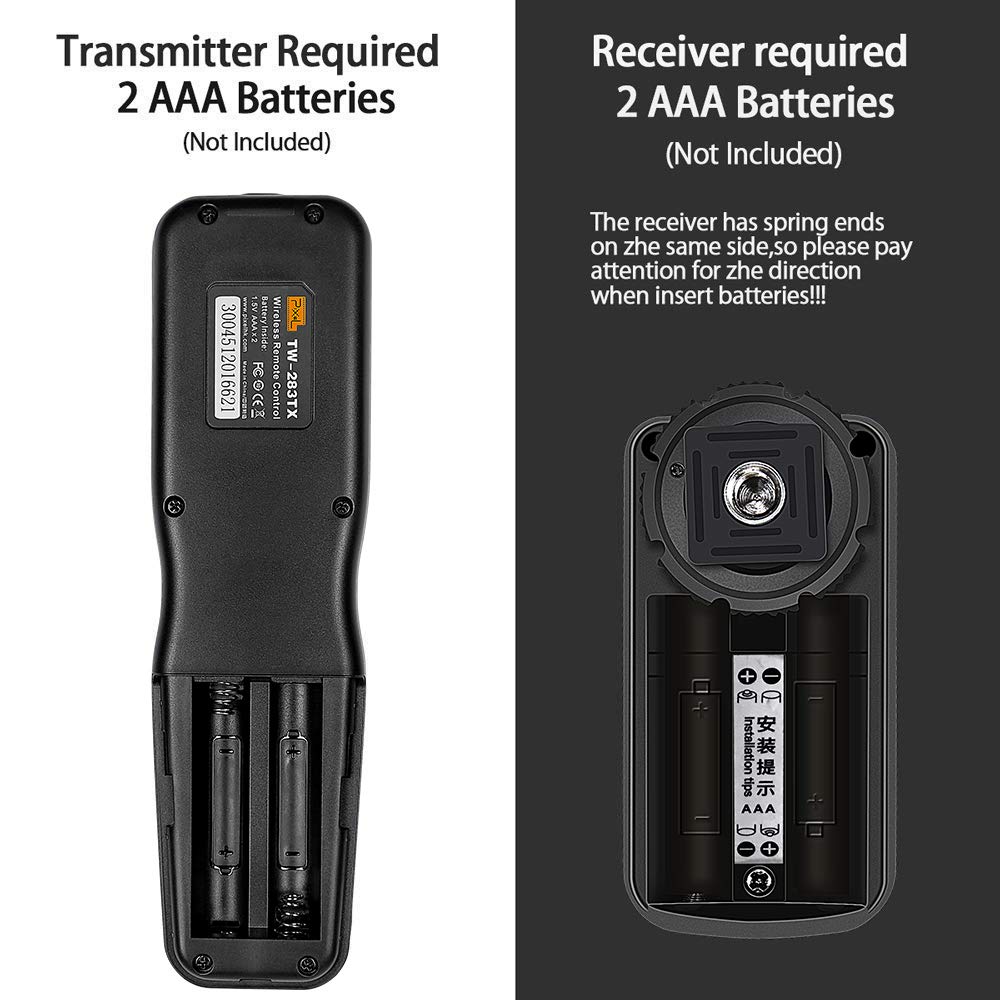 PIXEL PIXEL TW-283N3 Wireless Shutter Remote Release for Canon 5D Mark III IV 6D 7D Mark II 50D 40D 30D D60 D30 1DX MARKII - View 5 of 5
