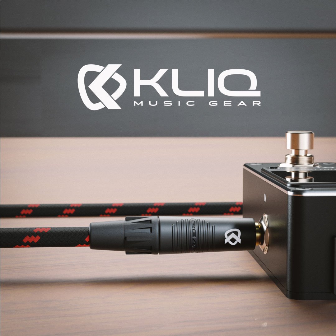 KLIQ Music Gear KLIQ 10 Ft Guitar Instrument Cable Custom Series with Premium Rean Neutrik Gold Plugs Black Red Tweed - View 2 of 8