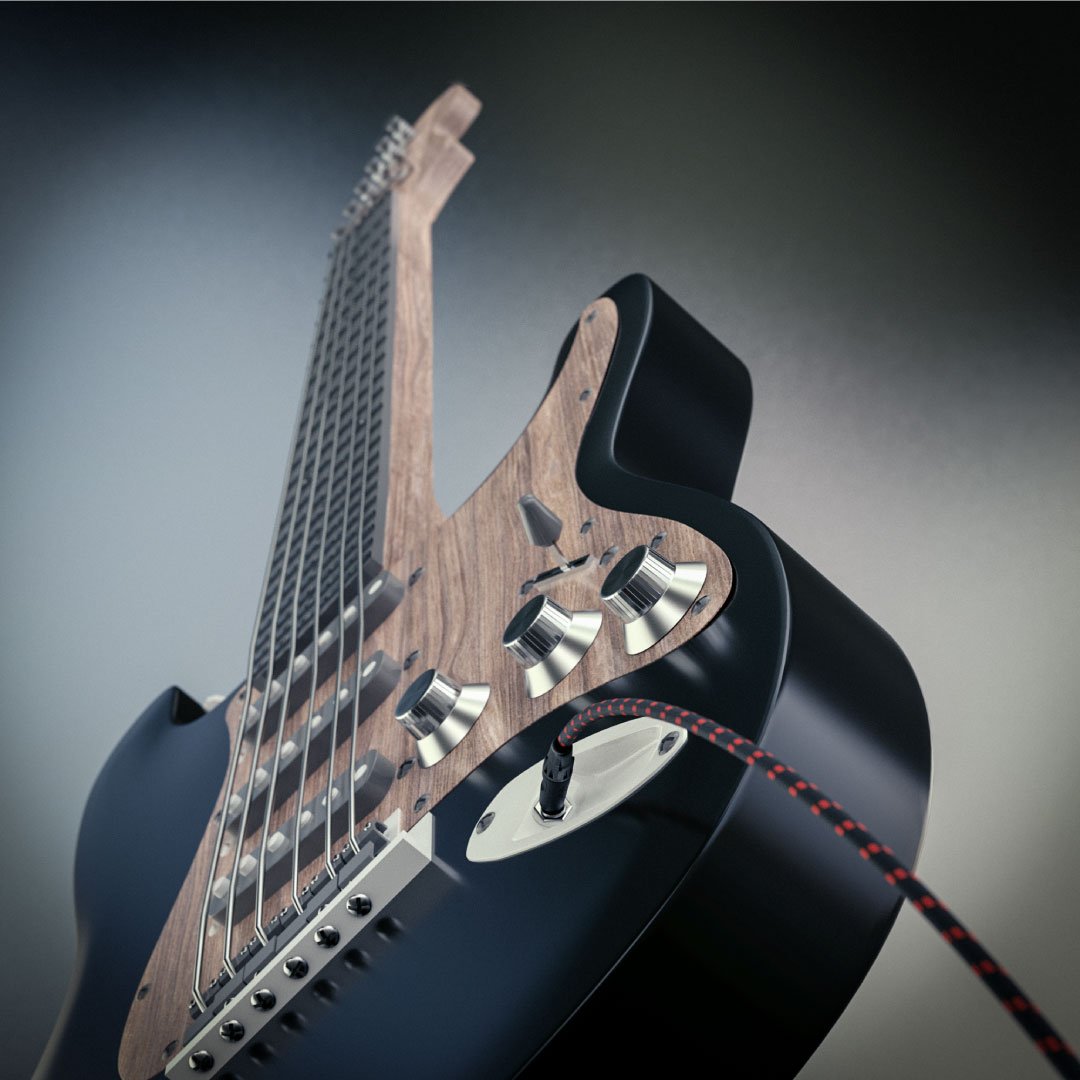 KLIQ Music Gear KLIQ 10 Ft Guitar Instrument Cable Custom Series with Premium Rean Neutrik Gold Plugs Black Red Tweed - View 5 of 8