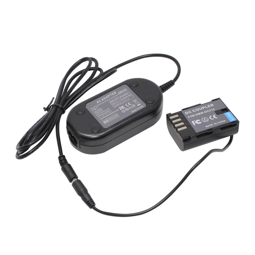 Camera AC Power Adapter Kit Charger for Panasonic DMC-GH3 GH4 with DMW-DCC12 DC Coupler Replacement for DMW-AC8 US Plug - View 2 of 3