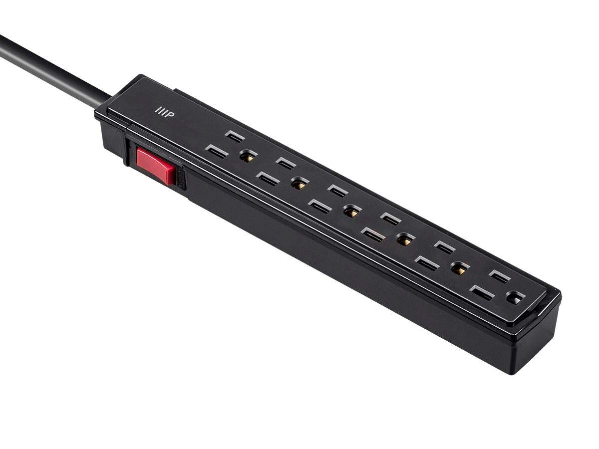 Monoprice Surge Strip Computer Surge Protector Black 115873 for Reliable Power Protection and Safety - View 2 of 6