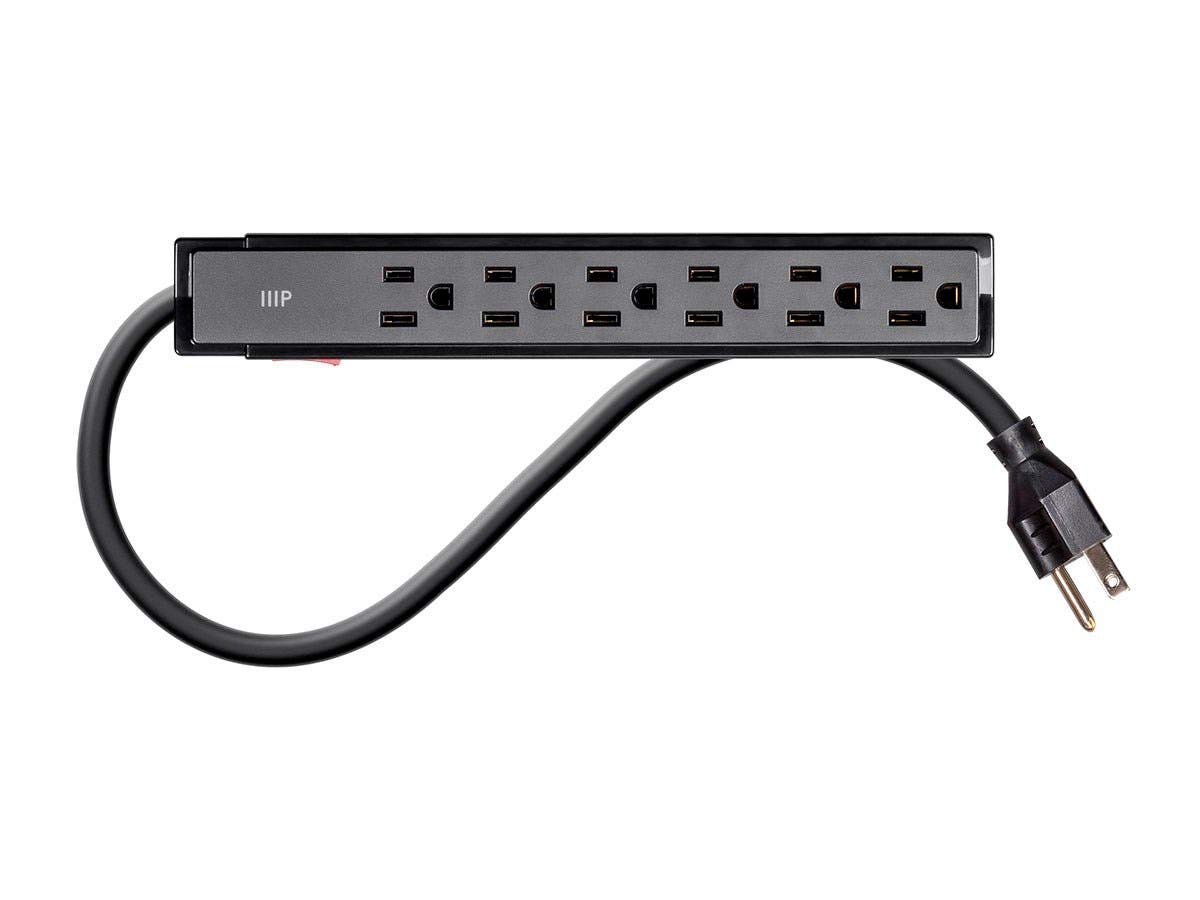 Monoprice Surge Strip Computer Surge Protector Black 115873 for Reliable Power Protection and Safety - View 3 of 6