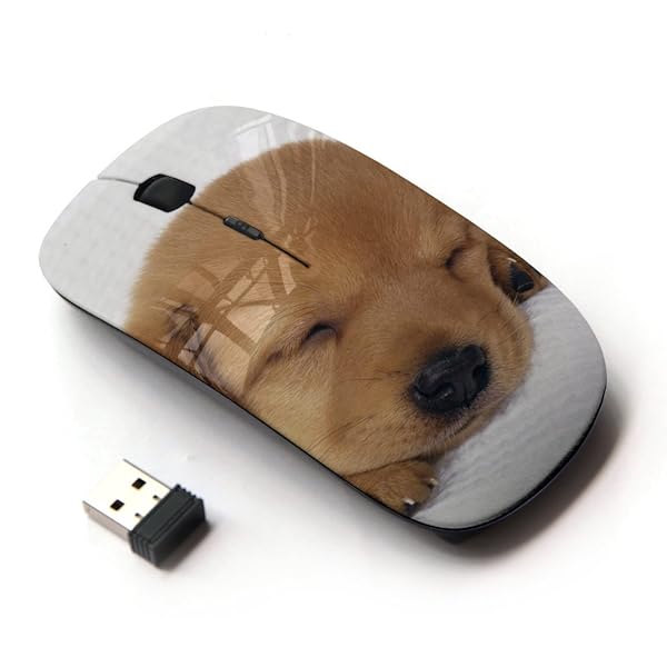 KOOLmouse KOOLmouse Optical 2.4G Wireless Mouse Puppy Labrador Retriever Light Brown Dog Design