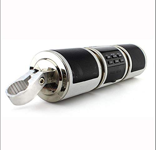 Amruta2015 Motorcycle Bluetooth Audio Sound System Waterproof MP3 FM Radio Stereo Speakers Silvery - View 6 of 7