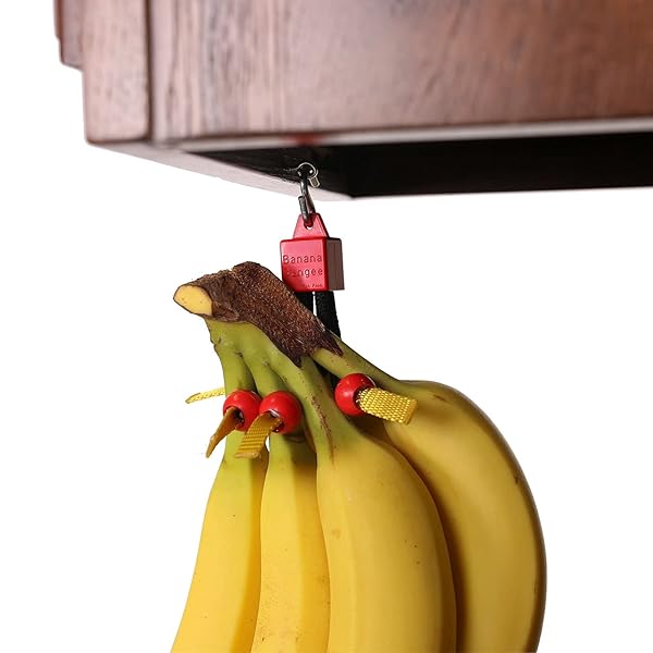 Banana Bungee Banana Bungee Red Banana Hook Holder Made in USA Ideal for Multiple Bunches or Single Banana Hanger