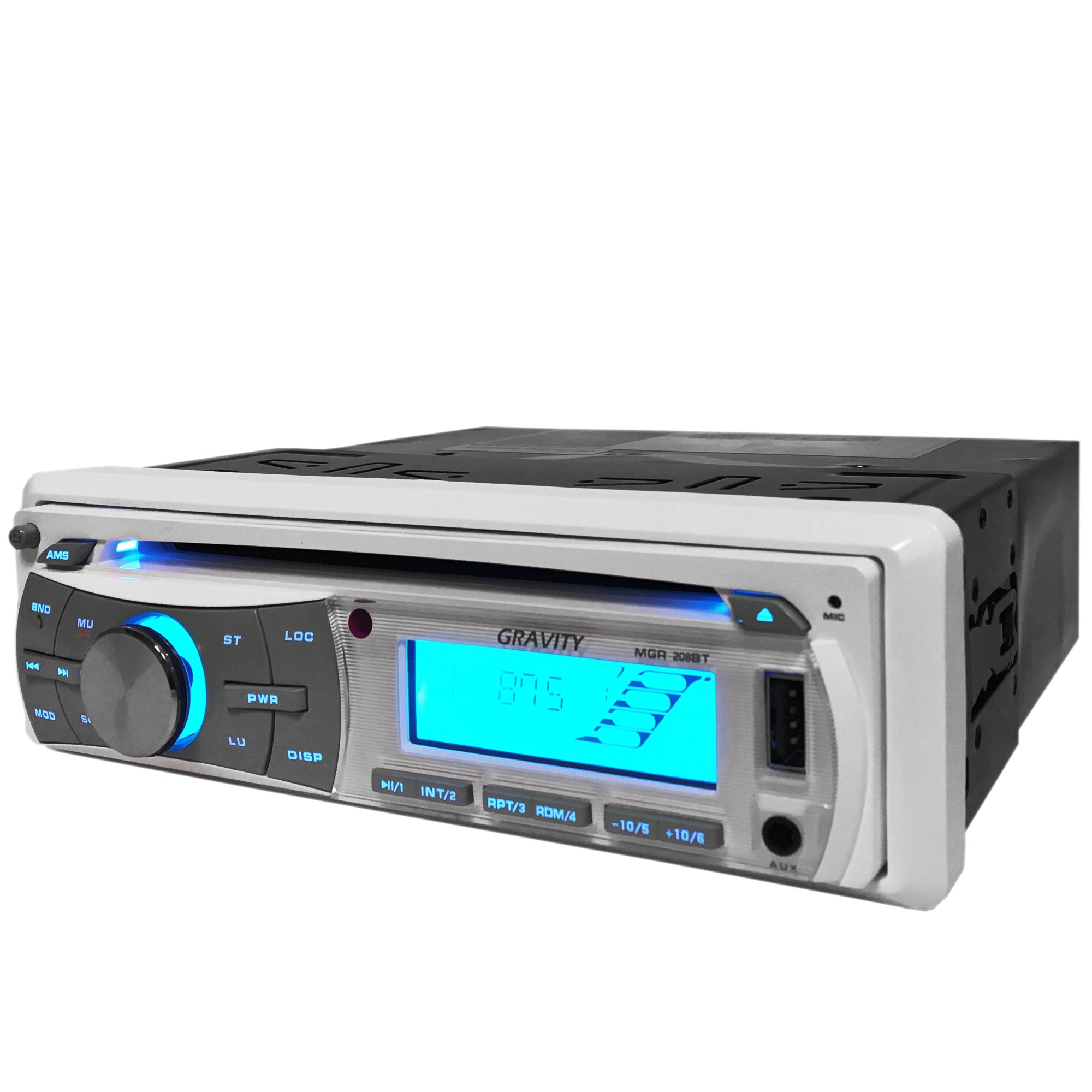 Gravity MGR-208BT 300W Marine Boat Receiver Bluetooth CD SD USB Aux FM MP3 Player for Yachts and Boats - View 2 of 5
