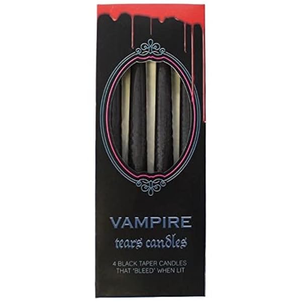 Jones Home & Gift Jones Home Gift Spooky Black Vampire Tears Candles Pack of 4 Unique Creepy Ambience Enhancer Perfect for Halloween Decor