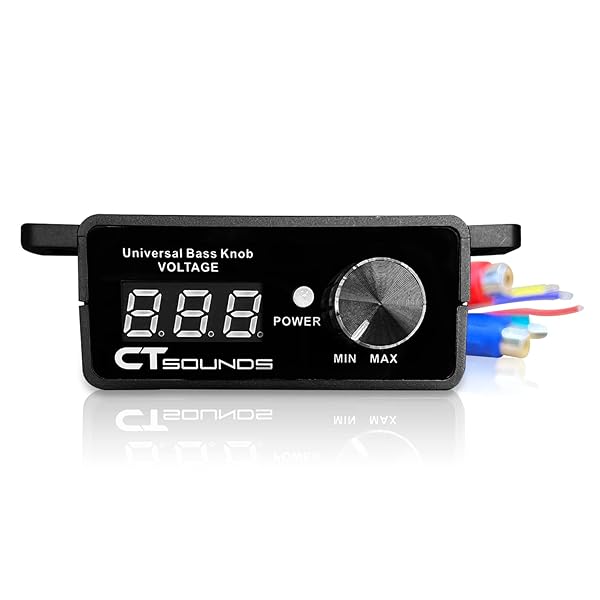 CT Sounds CT Sounds Universal Bass Knob with Digital Voltmeter Blue LED Display Remote Gain Control Durable Pushable ON Off for Amp - View 4 of 7