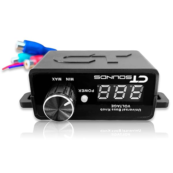 CT Sounds CT Sounds Universal Bass Knob with Digital Voltmeter Blue LED Display Remote Gain Control Durable Pushable ON Off for Amp - View 5 of 7