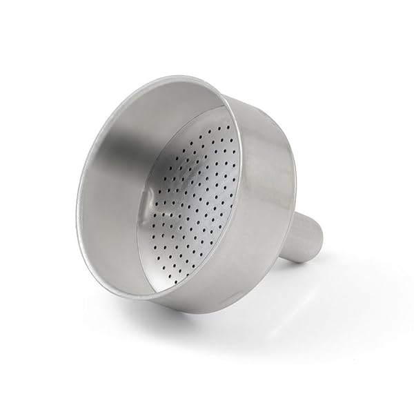 Bialetti Bialetti 800108 Moka DAMA Filter Funnel 18 Cup Silver for Perfect Coffee Brewing