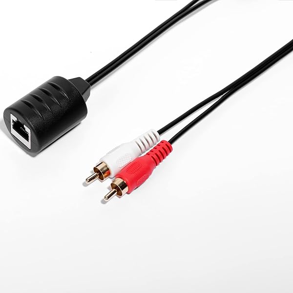 Relper-Lineso Relper Lineso 2 Pack Gold Plated Stereo RCA to RCA Audio Signal Over Cat5 6 Cable - View 4 of 6