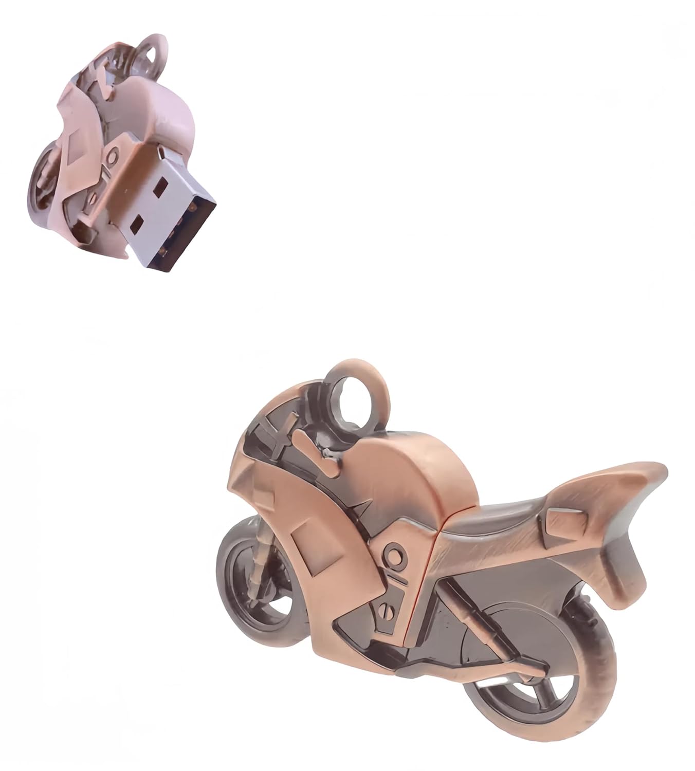 WooTeck 64GB Metal Motorcycle USB Flash Drive Durable Memory Stick for Fast Data Storage and Transfer