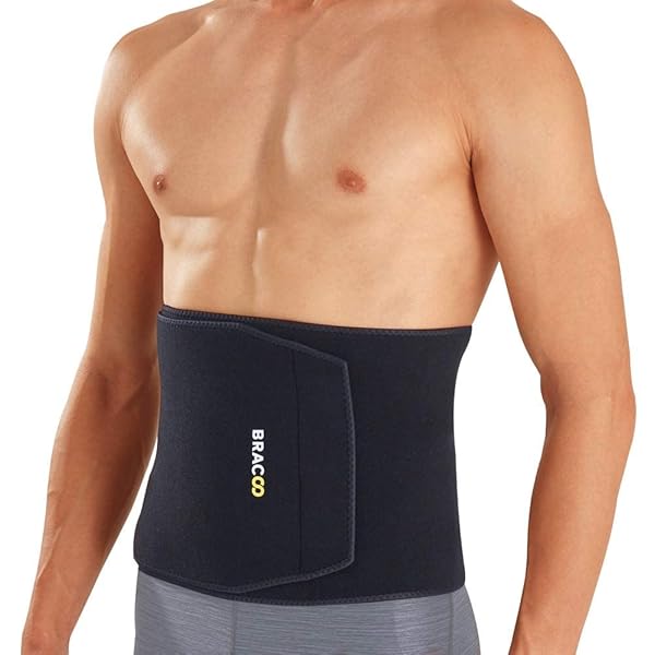 Bracoo Bracoo Waist Trimmer Wrap: Sweat Sauna Slimming Belt for Men & Women - Boost Core Stability & Abdominal Support SE22 Black