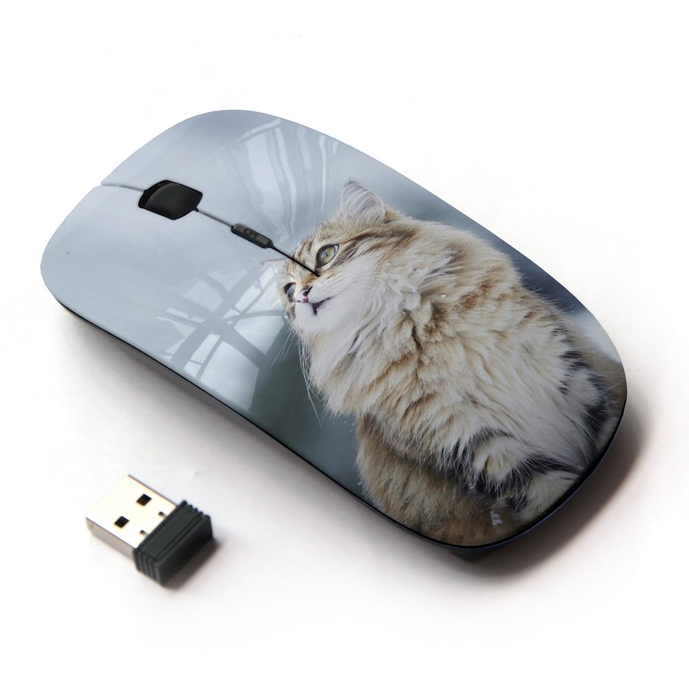 KOOLmouse Optical 2.4G Wireless Mouse Snowy Cat Design for Comfortable and Stylish Computing