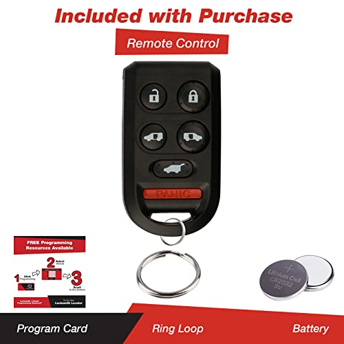 KeylessOption KeylessOption Keyless Entry Car Remote Fob and Uncut Ignition Transponder Key Replacement for OUCG8D-399H-A - View 3 of 10