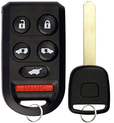 KeylessOption Keyless Entry Car Remote Fob and Uncut Ignition Transponder Key Replacement for OUCG8D-399H-A