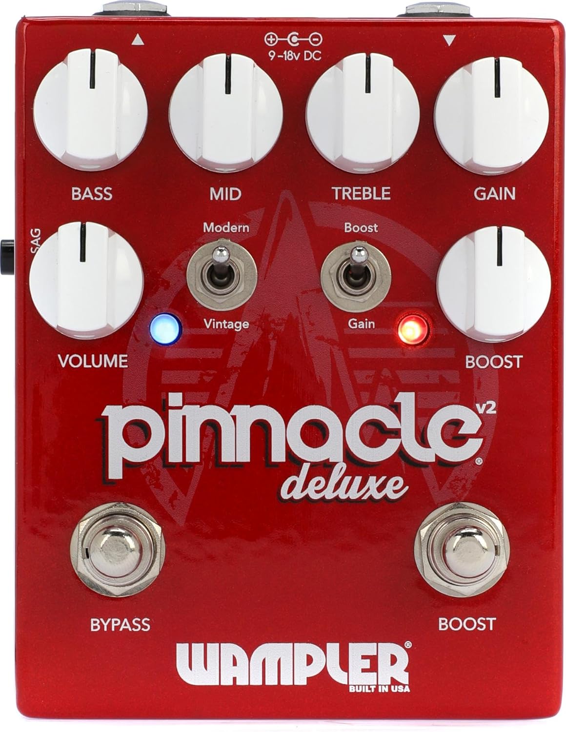 Wampler Wampler Pinnacle Deluxe V2 Distortion Guitar Effects Pedal for Ultimate Tone and Versatility
