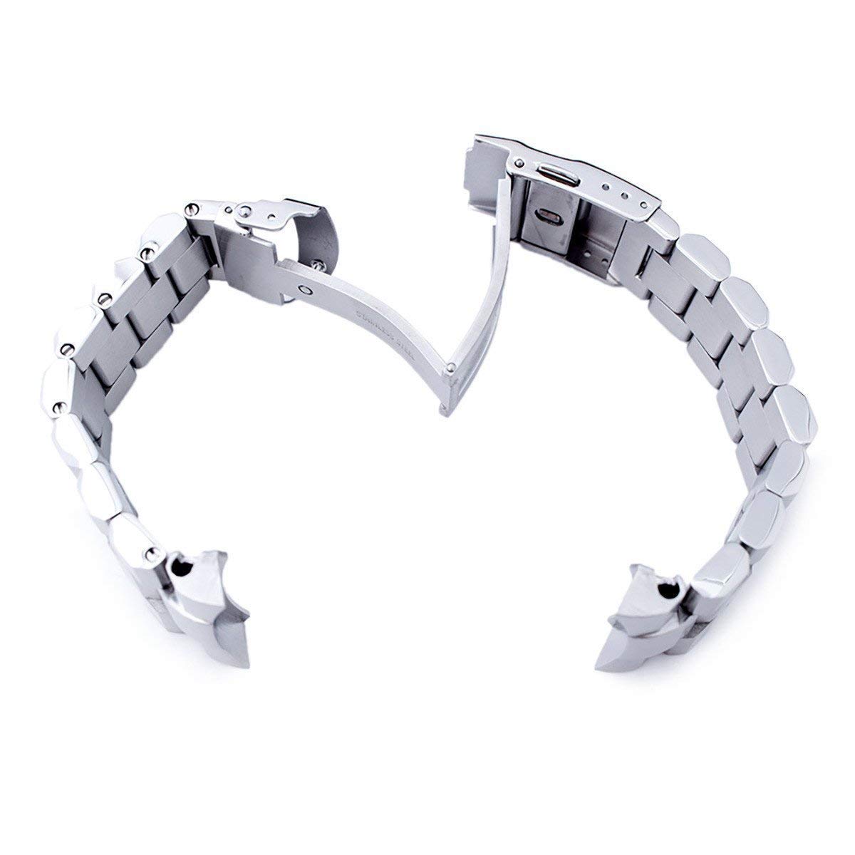 MiLTAT 22mm Watch Band for Seiko SKX007 SKX009 SKX011 Hexad Solid Screw Links SEL - View 4 of 6