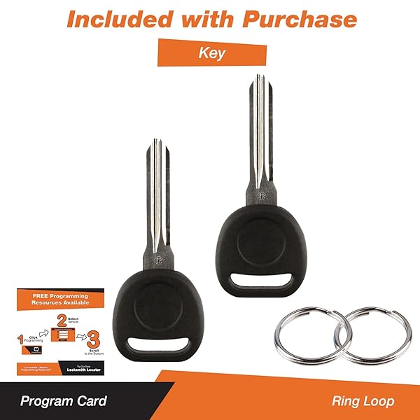 Discount Keyless Discount Keyless Replacement Ignition Transponder Uncut Key ID 46 Compatible Set of 2 - View 3 of 5