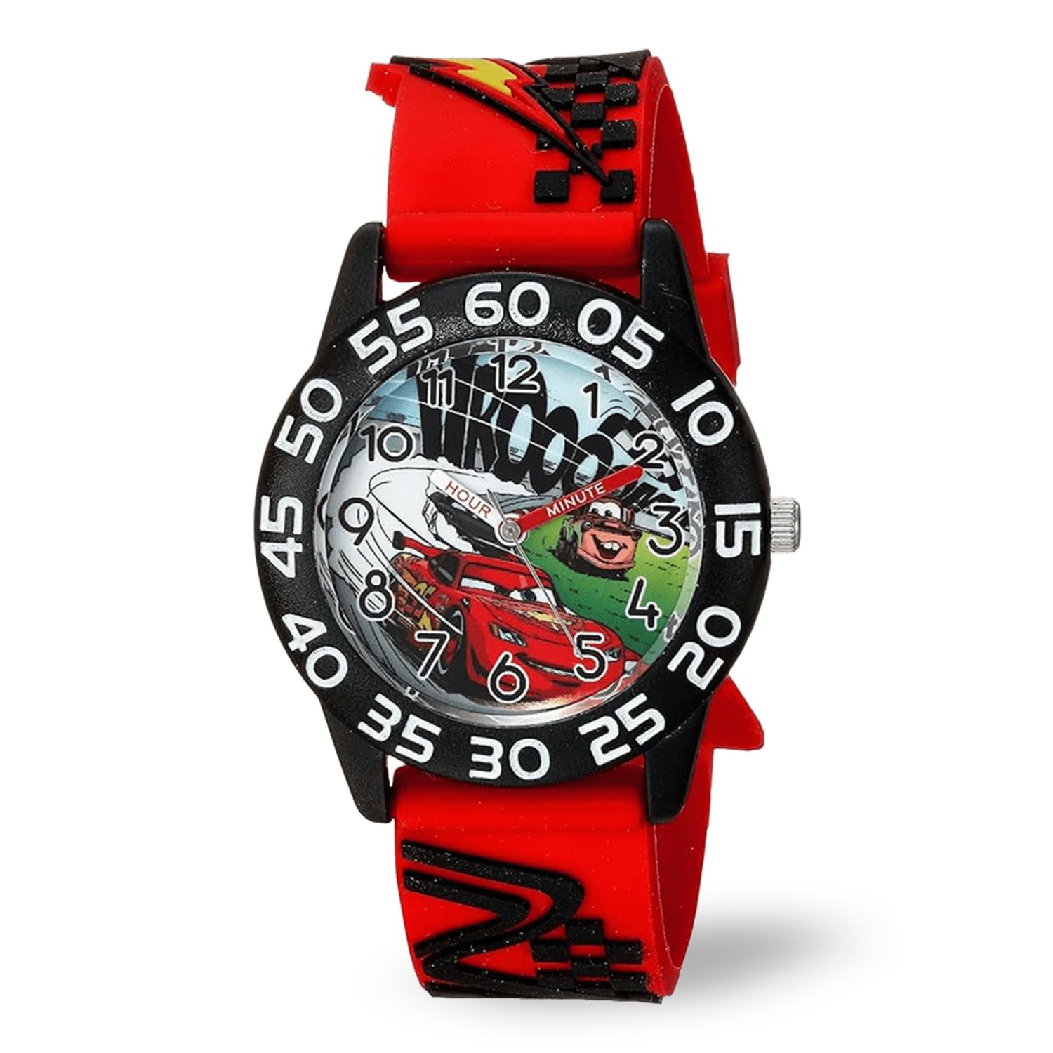 Disney Cars Kids Plastic Time Teacher Analog Quartz 3D Strap Watch for Boys and Girls