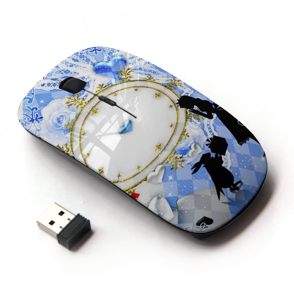 KOOLmouse Optical 2.4G Wireless Mouse Alice in Wonderland Rabbit Picnic Design