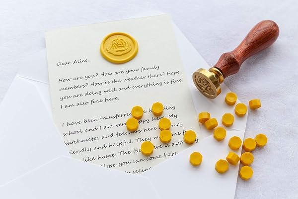 VOOSEYHOME VOOSEYHOME Elegant Rose Wax Seal Stamp - Perfect for Invitations, Weddings & Birthday Decor - View 4 of 9