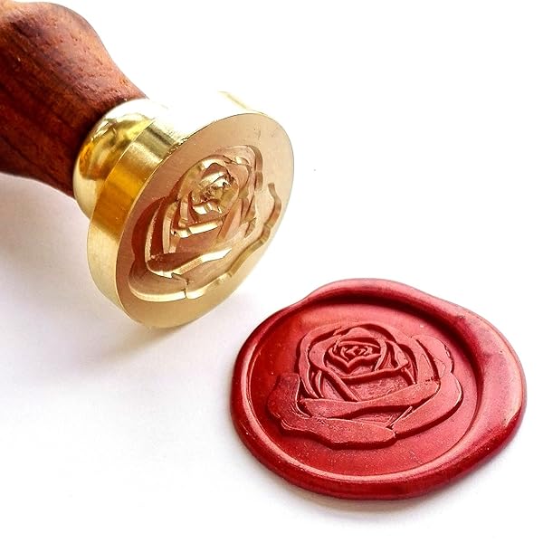 VOOSEYHOME VOOSEYHOME Elegant Rose Wax Seal Stamp - Perfect for Invitations, Weddings & Birthday Decor