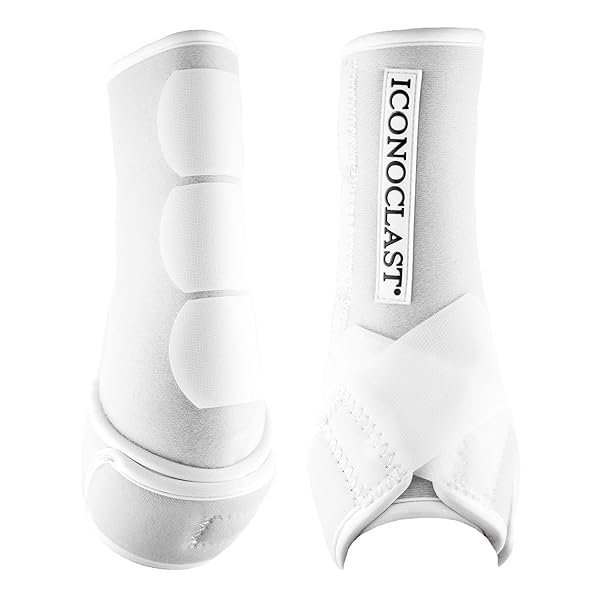 Iconoclast Iconoclast Hind Orthopedic Support Boots Large White for Enhanced Equine Performance and Comfort