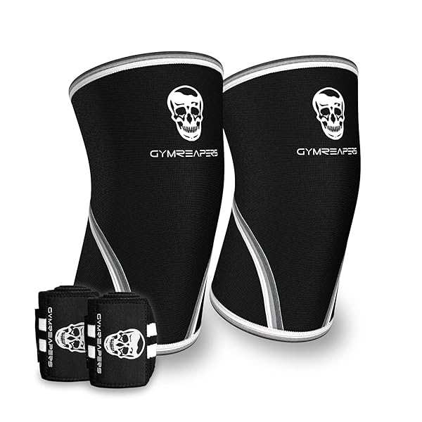 Gymreapers Elbow Sleeves with Wrist Wraps for Powerlifting Weightlifting and Tendonitis Support Compression for Men and Women Large