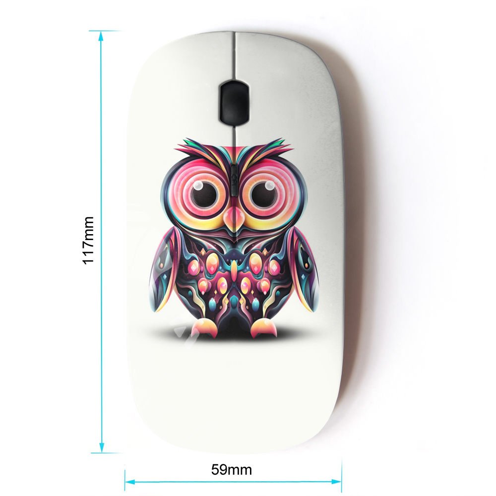 KOOLmouse KOOLmouse Optical 2.4G Wireless Mouse Owl Pink Eyes Colorful Disco Bird Design - View 2 of 4