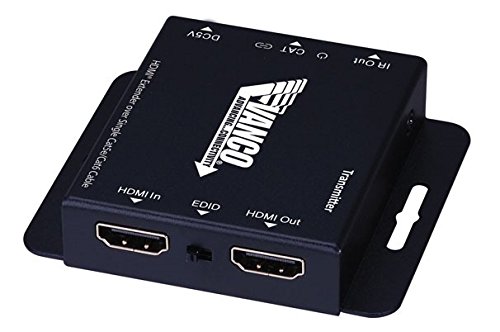 Vanco Vanco HDMI Extender with IR Control Over Single Cat5E Cat6 Cable Black for Fast and Reliable Connectivity