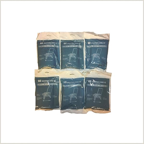 Cleanwaste Cleanwaste Wag Bags Toilet Kit - Pack of 6 for Easy Outdoor Clean-Up