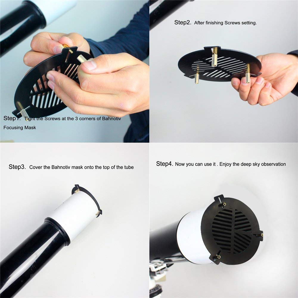 Astromania Astromania Bahtinov Mask for Telescopes FM230mm Adjustable Focusing Tool for 250mm to 290mm Tube Outer Diameter - View 5 of 6