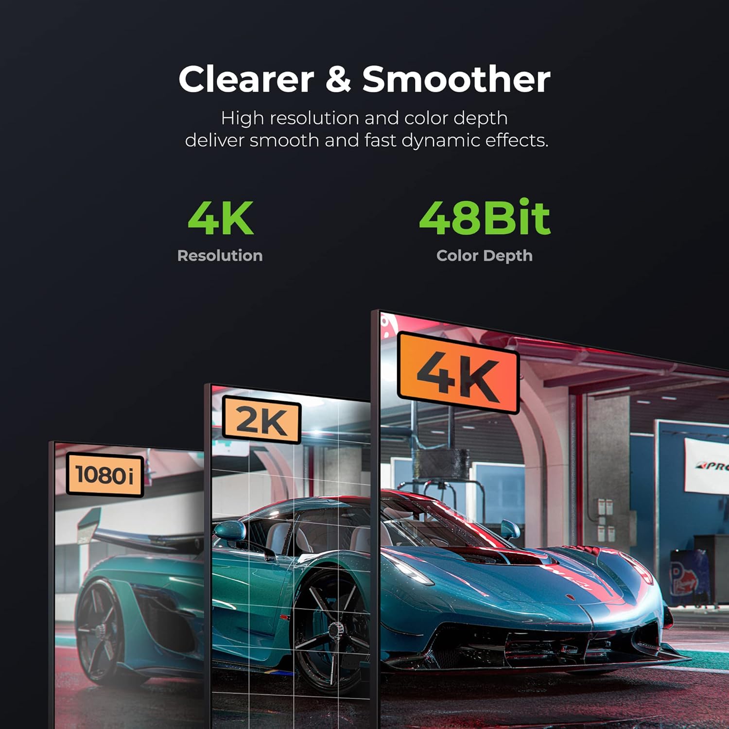 GEARit High Speed 100 Feet HDMI Cable 4K GearIT CL3 Rated with Signal Booster for Xbox PS3 PS4 PS5 TV Monitor HDTV 3D Ethernet Video - View 3 of 6