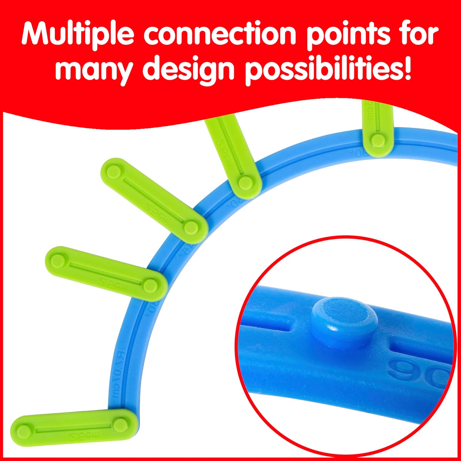 edxeducation edxeducation Junior GeoStix Multicolored Construction Sticks for Early Math and Creativity with 30 Double-Sided Activity Cards - View 5 of 9