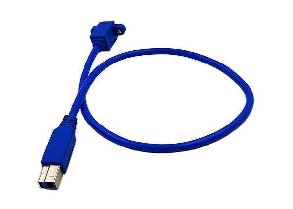 zdyCGTime zdyCGTime 20 Inch Panel Mount USB 3.0 B Female to Male Extension Cable with Screws Blue - View 6 of 8