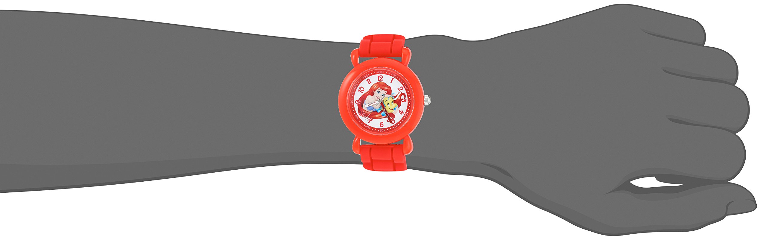 Disney Girls Ariel Quartz Plastic Silicone Casual Watch Red WDS000145 - View 2 of 3