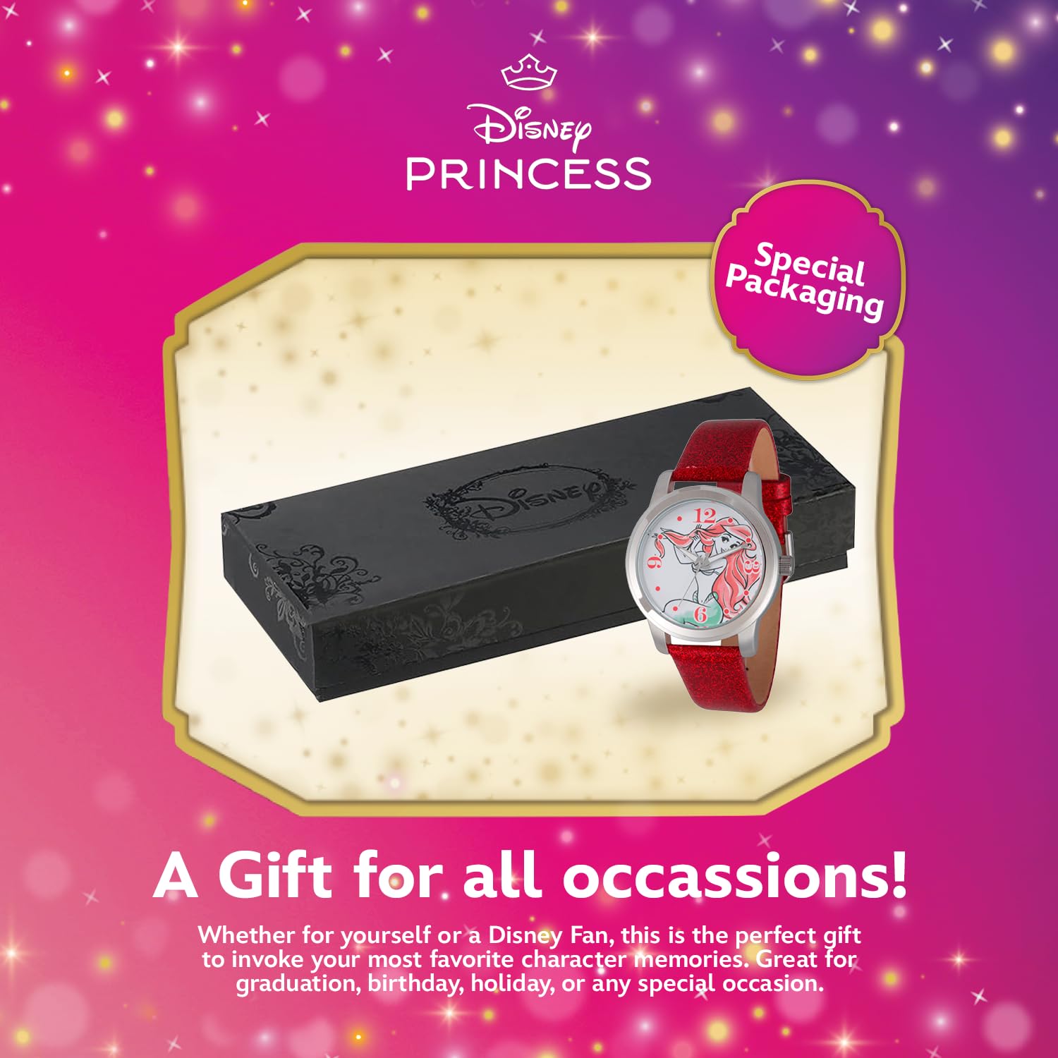 Disney Women's Ariel Quartz Metal Casual Watch Red WDS000076 - View 6 of 6