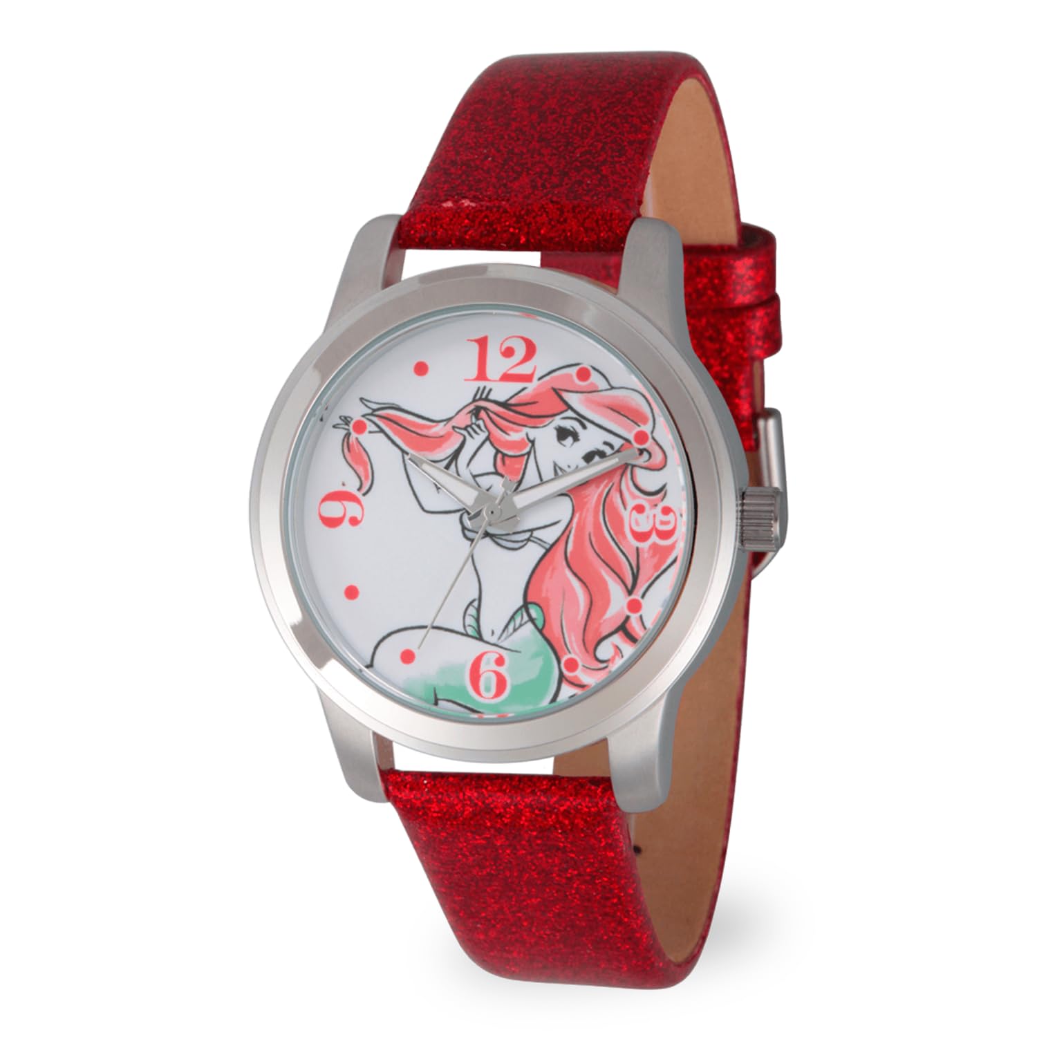 Disney Women's Ariel Quartz Metal Casual Watch Red WDS000076