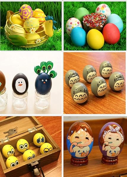 GREEN FABWOOD Green Fabwood Wooden Fake Eggs Set of 6 for Home Decor and Craft Projects - View 4 of 5